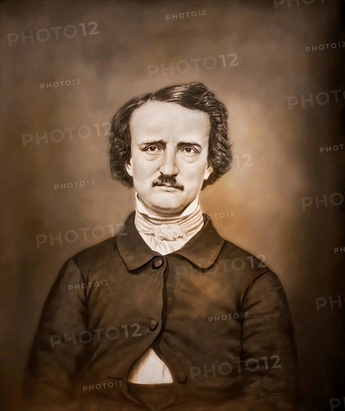Portrait of Edgar Allan Poe, 1809 – 1849, American writer, digitally edited according to a photograph