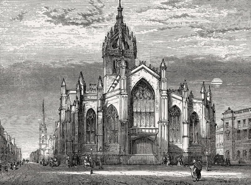 St Giles' Cathedral, High Kirk of Edinburgh, Scotland, 19th century