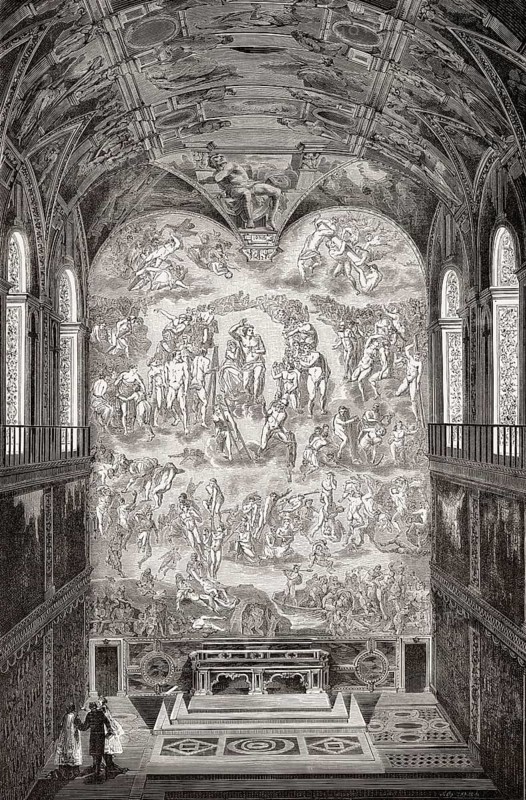 The Sistine Chapel, Vatican City, Rome, Italy, 19th Century