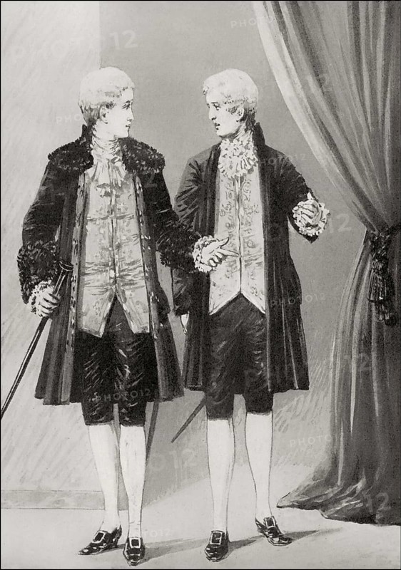 Clavigo with Beaumarchais, Scene from Clavigo, a tragedy by Johann Wolfgang von Goethe in 1774