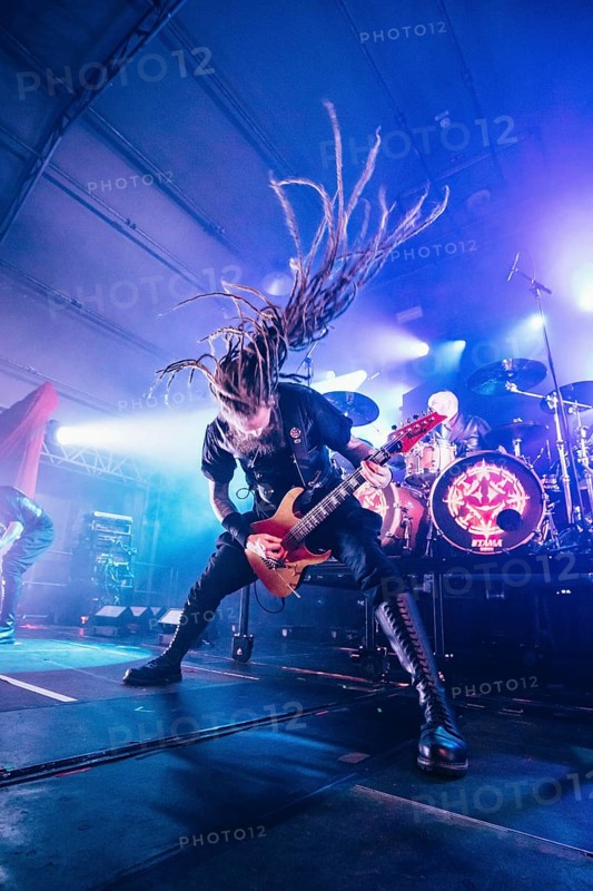 Jonas Kungen Jarlsby, guitarist of the band Avatar live on In The Airwaves Tour at Munich's TonHalle on 05.03.2026