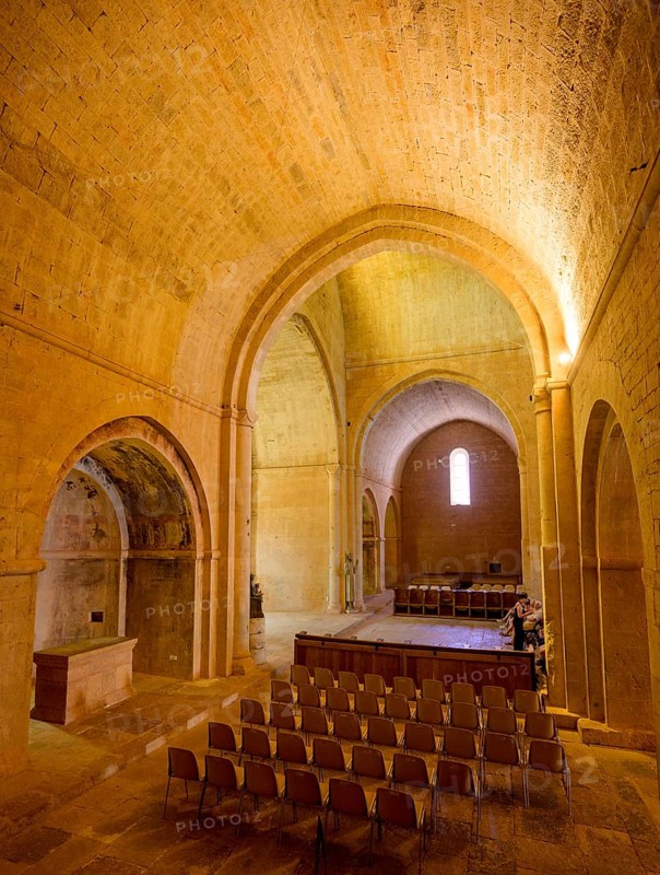 Church of the Romanesque Cistercian abbey of Le Thoronet, Département Var, France