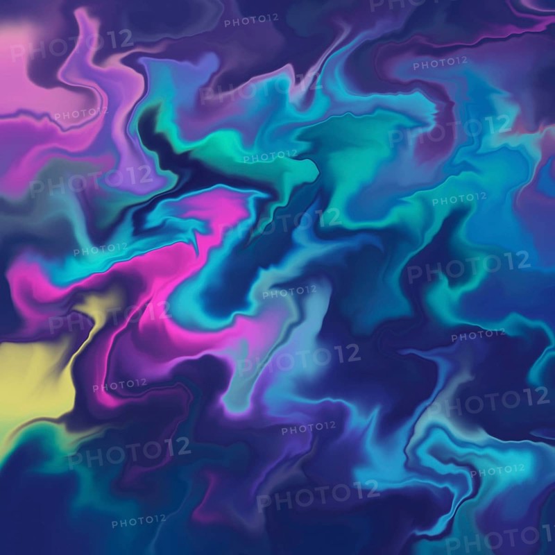 Abstract background with swirling neon colors creating a mesmerizing blend of blues, purples, and pinks. Perfect for modern and creative design projects, adding vibrant energy