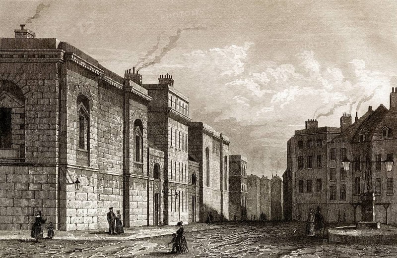 Das zweite Newgate-Gefängnis, City of London, England, 19. Jahrhundert
