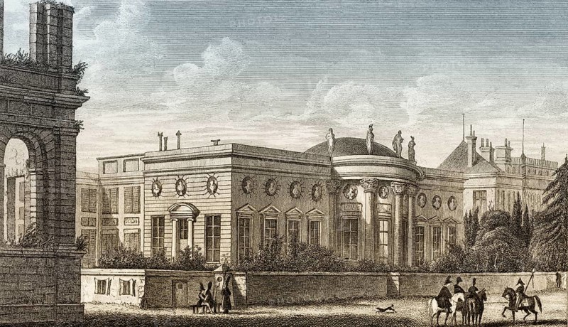 The Palais de la Légion d'honneur, Paris, antique steel engraved print, 1831