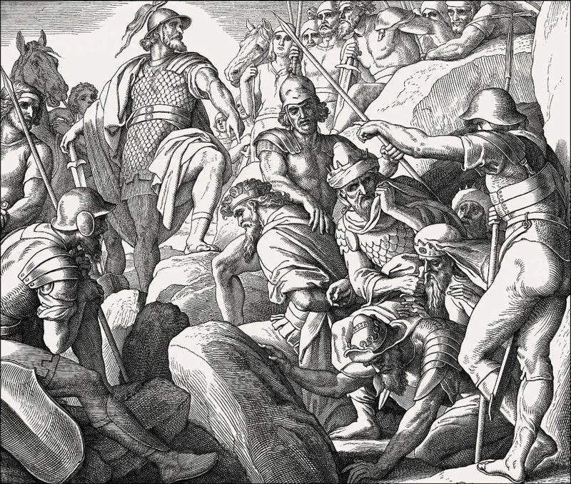Amorite kings captured, Old Testament, by Julius Schnorr von Carolsfeld, 1860