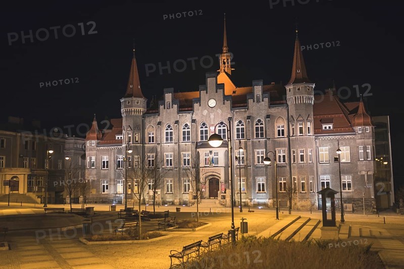 Neo-gothic town hall seat of the municipal authorities - Walbrzych, Poland