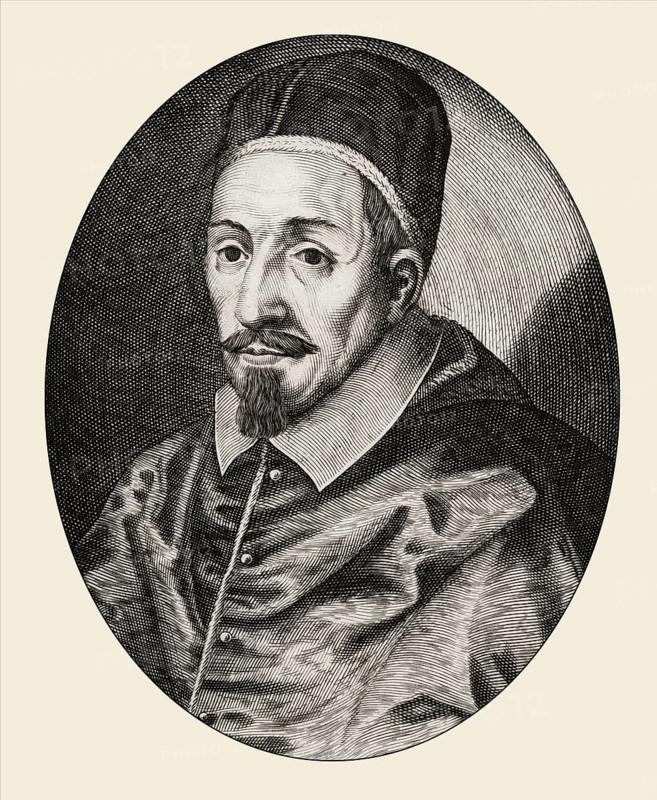 Pope Alexander VII, Alessandro VII, Alexandre VII, Alejandro VII, born Fabio Chigi, 1599 – 1667, ruler of the Papal States from 1655 until his death in 1667, digitally edited