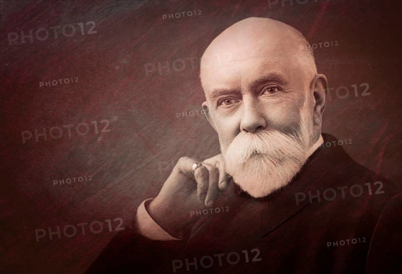 A portrait of Thomas Burberry, 1835 – 1926, an English fashion designer and the founder of the Burberry fashion house