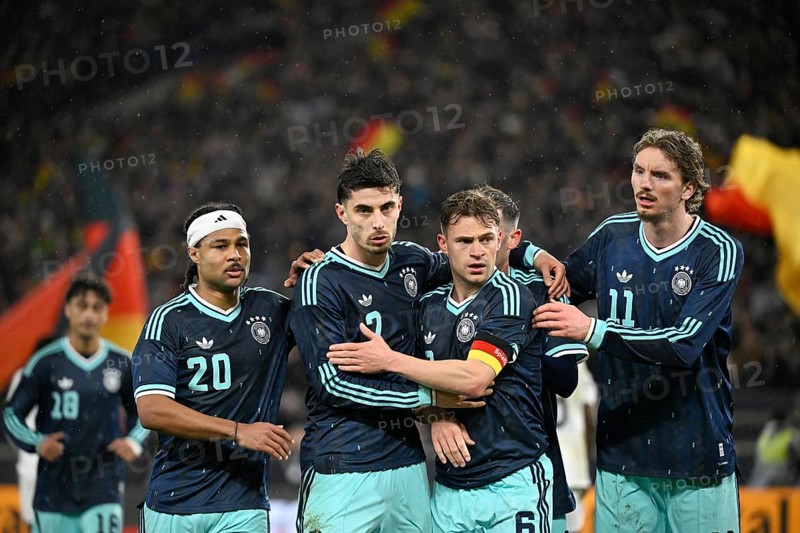 Goal celebration Serge Gnabry GER (20) Kai Havertz GER (07) Joshua Kimmich GER (06) Nick Woltemade GER (11) Pascal Groß GER (05) Football DFB international Germany GER vs Ghana GHA friendly test match MHPArena, MHP Arena Stuttgart, Baden-Württemberg, Germany