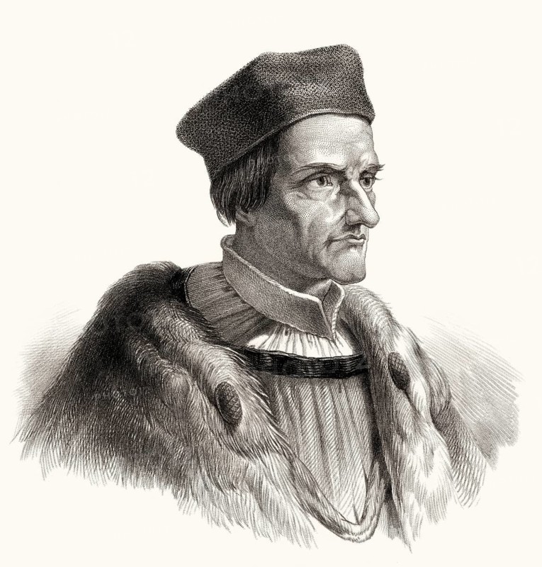 Johann or Johannes Geiler von Kaysersberg, 1445, 1510, a Swiss-born priest, popular German preacher of the 15th century