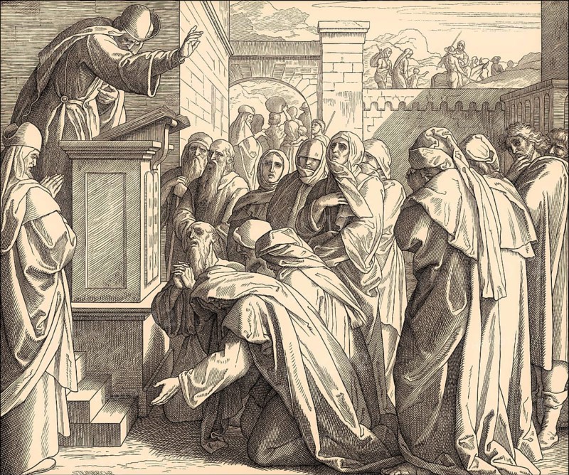 Ezra Reads the Book of the Law, Old Testament, by Julius Schnorr von Carolsfeld