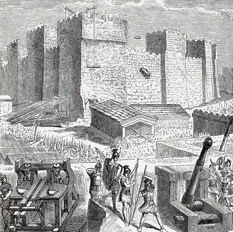 Siege of the ancient Greek city of Akragas by the Romans in 262 BCE