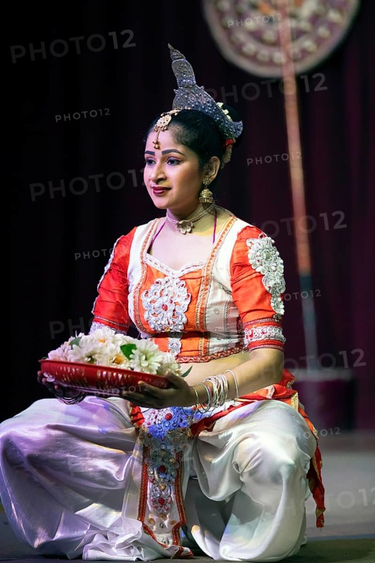 Sri Lankan dancer performing a traditional dance, Young Men's Buddhist Association, Kandy, Central Province, Sri Lanka