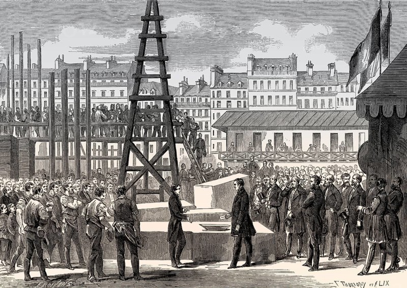 Setting the cornerstone of the Palais Garnier by Napoleon III, Place de l'Opéra, Paris, France, 1862