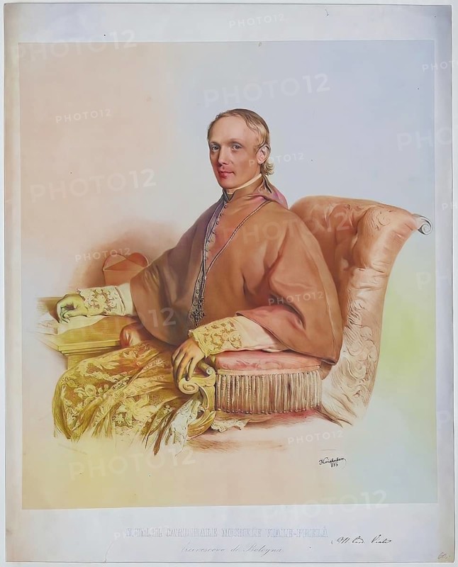 Michele Viale-Prelà (1798-1860), an aristocratic Catholic priest from Corsica who served as a diplomat for the Holy See. He became a titular Archbishop, a Cardinal and the Archbishop of Bologna, Historic, digitally restored reproduction from a 19th century original, Record date not stated