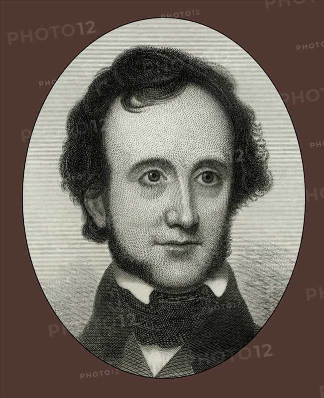 Portrait of Edgar Allan Poe, 1809 – 1849, American writer, digitally edited according to a photograph