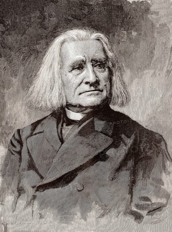 Portrait of Franz Liszt, 1811-1886, Hungarian composer, virtuoso pianist