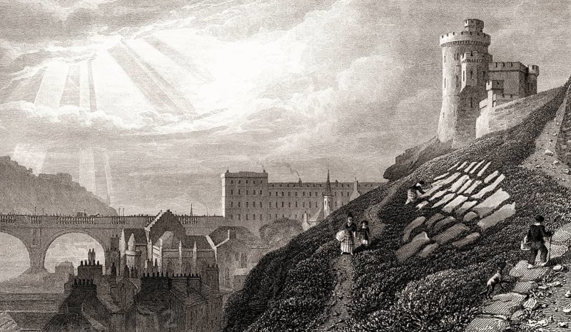 The Jail Governor's House, Edinburgh, Scotland, 19th century, from Modern Athens by Th. H. Shepherd