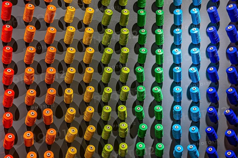 Jim Thompson House and Museum, spools of colored silk threads, Bangkok, Thailand's metropolis, Thailand
