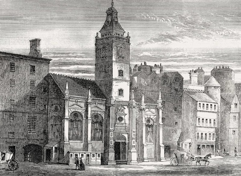 The Old Tron Church before fire in the early nineteenth century, Edinburgh, Scotland, 18th century
