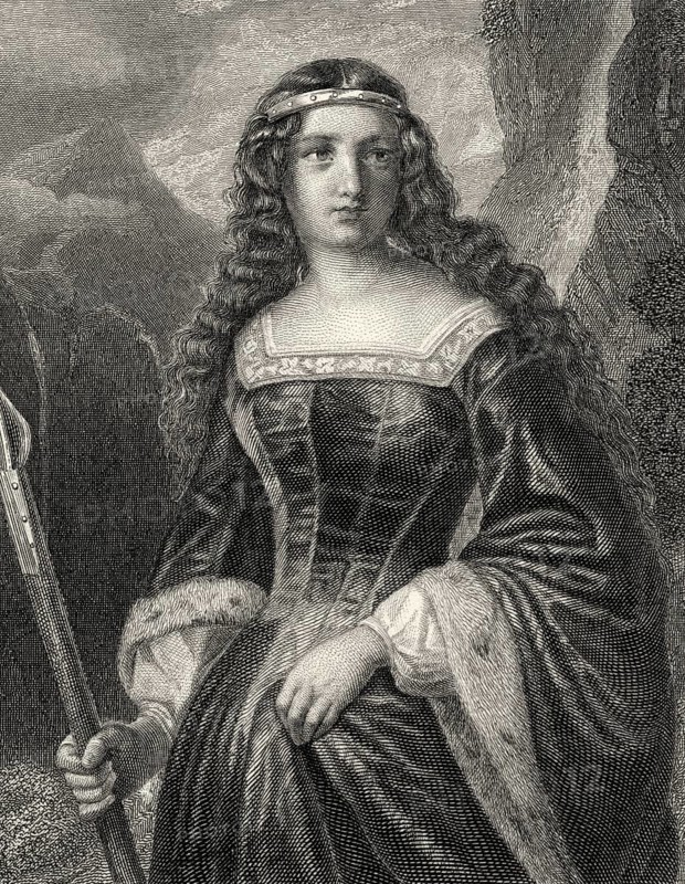 Berta von Bruneck, character from the drama Wilhelm Tell by Friedrich Schiller, 1759 - 1805