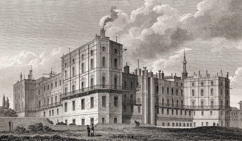 The Château de Saint-Germain-en-Laye, near Paris, antique steel engraved print, 1831