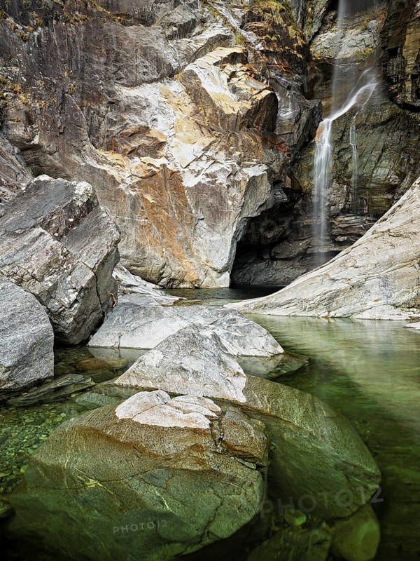 Cascata del Salto waterfall, Maggia, Maggia Valley, Canton Ticino, Switzerland
