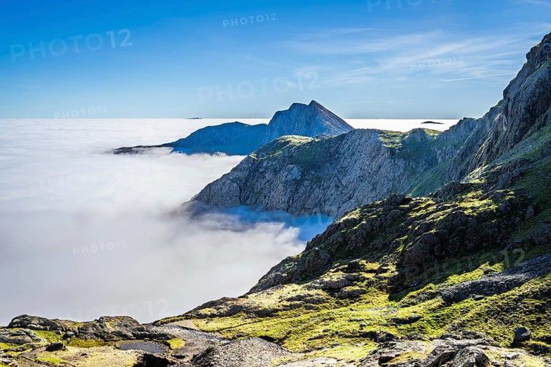 Snowdon Massif, Snowdon Range, Snowdonia, North Wales, UK