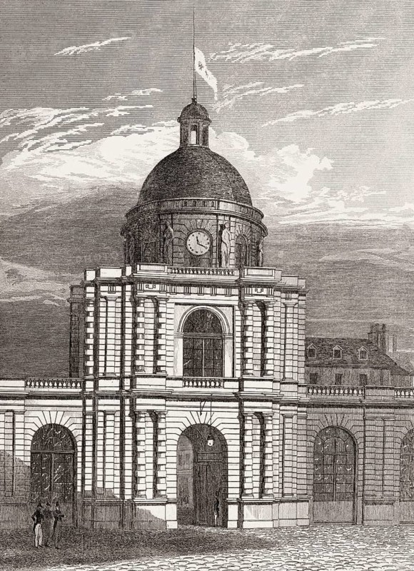 The Luxembourg Palace, Paris, antique steel engraved print, 1831