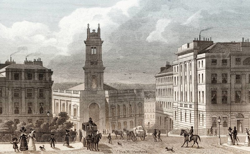 St Stephen's Church, St Vincent Street, Edinburgh, Scotland, 19th century, from Modern Athens by Th. H. Shepherd
