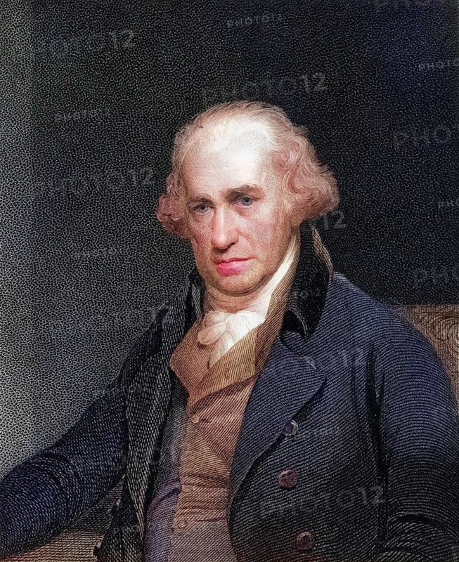 James Watt, 1736-1819, Scottish inventor and mechanical engineer. From the book Gallery of Portraits, published in 1833, Historic, digitally restored reproduction from a 19th century original, Record date not stated