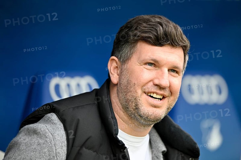 Sports Director Andreas Schicker TSG 1899 Hoffenheim Portrait smiling soccer Bundesliga, PreZero Arena, Sinsheim, Baden-Württemberg, Germany