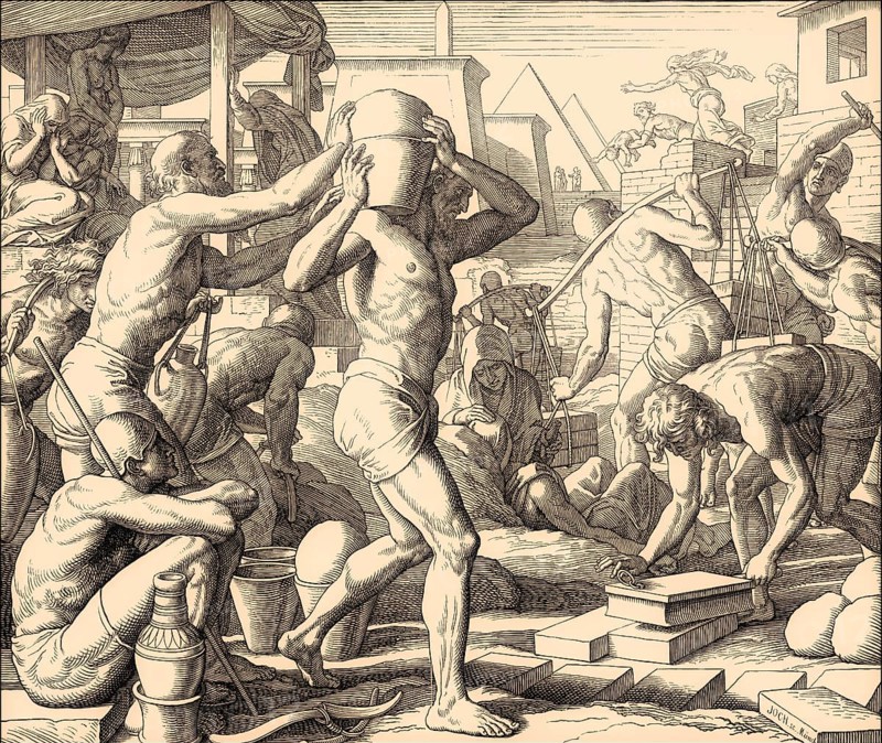 Slavery and Massacre of the Innocents, Old Testament, by Julius Schnorr von Carolsfeld, 1860