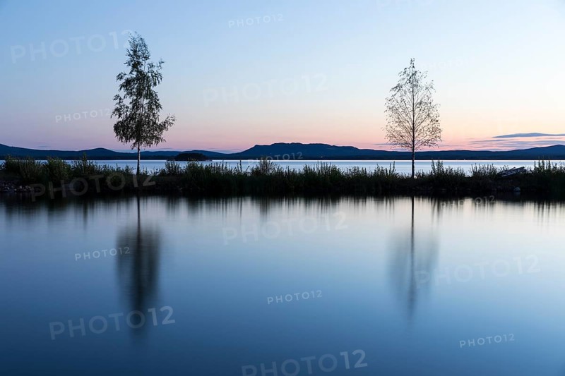 Evening on Lake Siljan near Nusnäs, Dalarnas län, Sweden