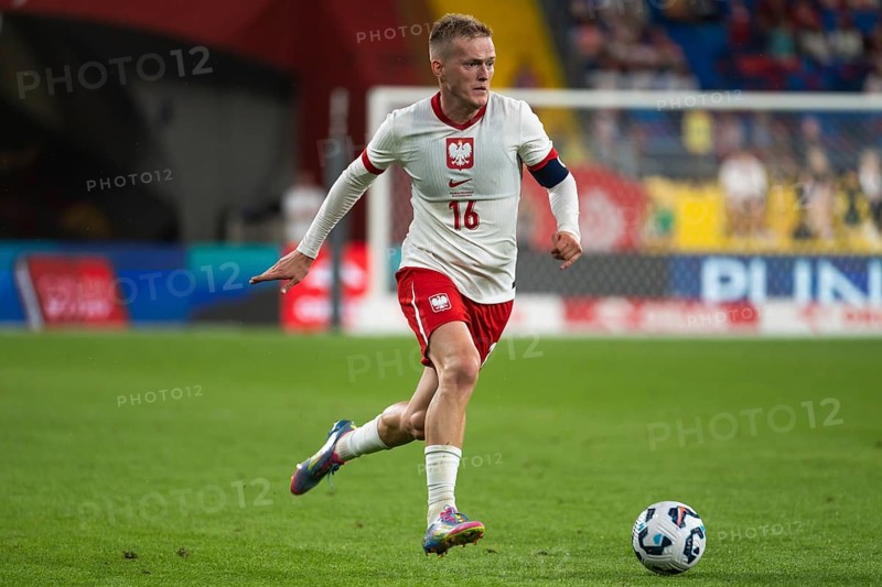 CHORZOW, POLAND - JUNE 6, 2025: Friendly match Poland - Moldova. In action Karol Swiderski