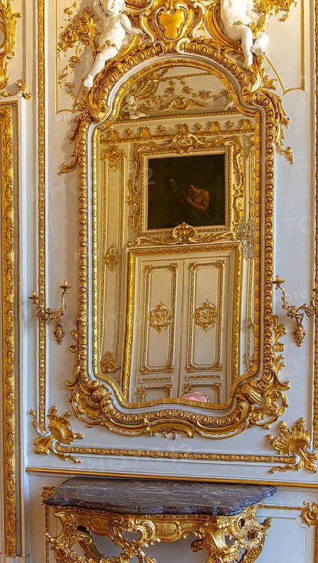 Interior design and exhibition rooms in the Würzburg Residence, imposing 18th century palace with frescoes, paintings and valuable works of art, Würzburg, Bavaria, Germany