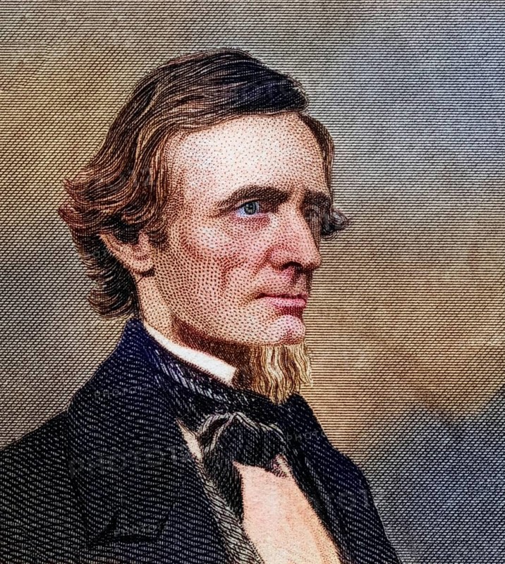 Jefferson Davis, 1808-1889, first and only President of the Confederate States of America during the American Civil War, Historical, digitally restored reproduction from a 19th century original, Record date not stated
