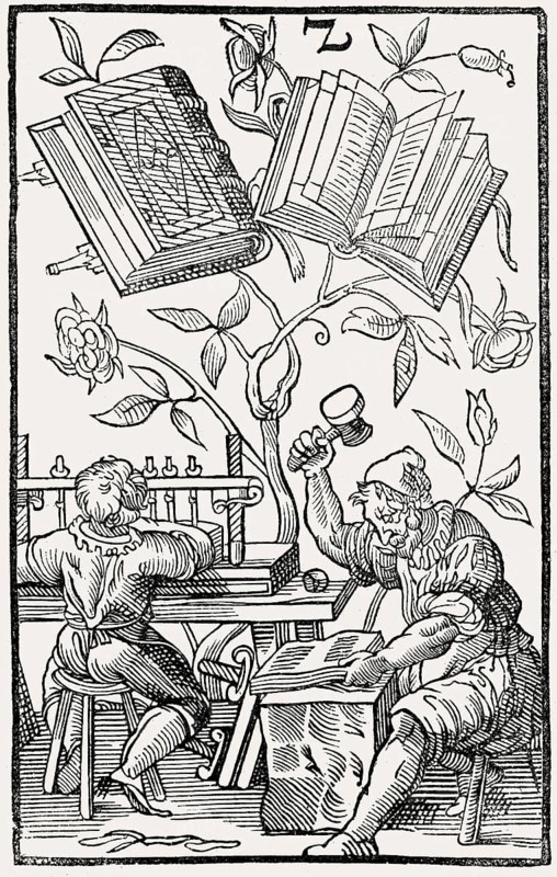 Bookbinder in Middle Ages