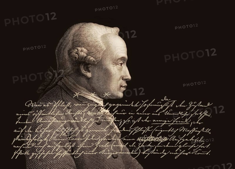 Immanuel Kant, 1724, 1804, German philosopher of the Enlightenment, digitally altered, Historical manuscript, 1795