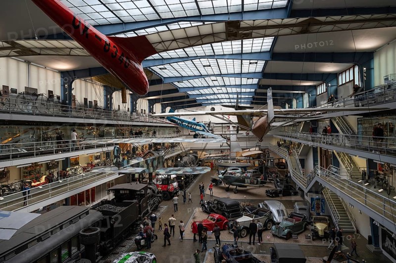 PRAGUE, CZECHIA - MARCH 25, 2023: National Museum of Technology on the picture main hall.