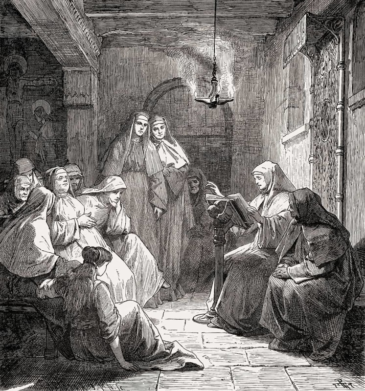 Benedictine nun Roswitha or Hrotsvitha von Gandersheim, German poet, 10th Century