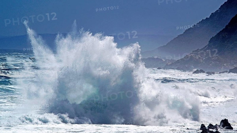 South Africa, Garden Route, rocks in the sea, storm, Buffels Bay
