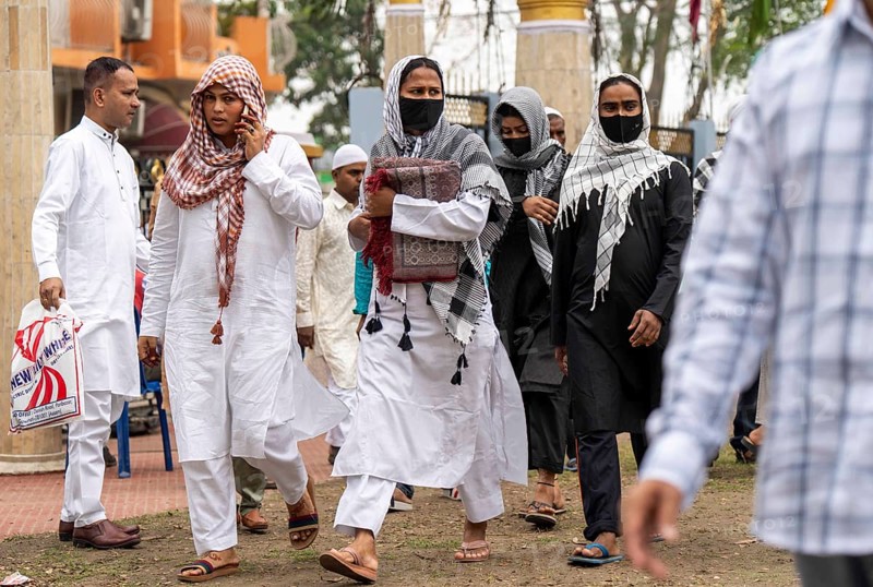 Muslims arrives to Eid al-Fitr prayer at Eidgah, on March 21, 2026 in Guwahati, India. Muslims make up a sizeable minority of India's population and celebrate Eid along with muslims across the world at the end of Ramadan