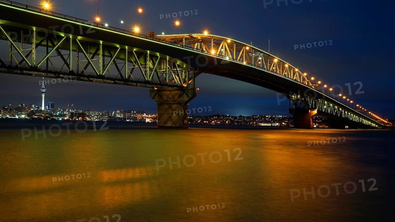 New Zealand, Auckland, harbour bridge at night, harbour bridge, architecture, Auckland, New Zealand