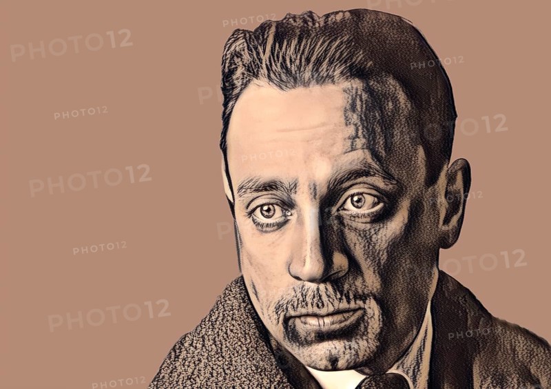 Portrait of Rainer Maria Rilke, 1875 – 1926, Austrian poet and novelist, digitally edited