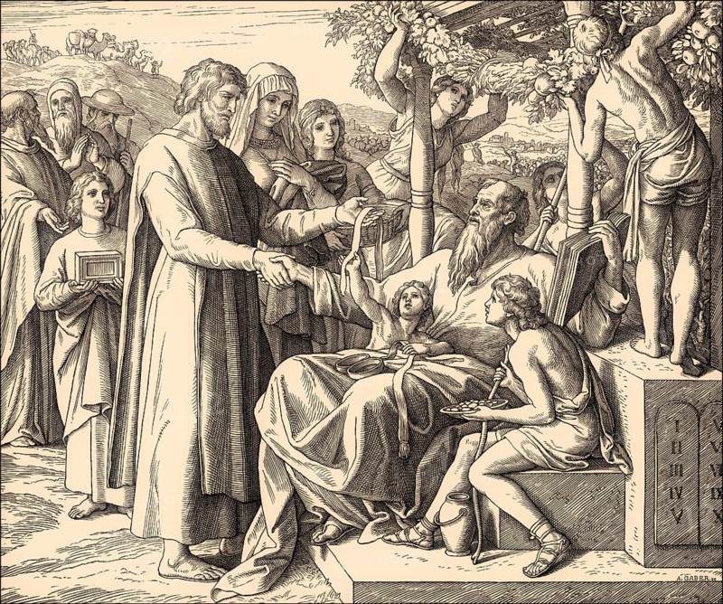 Job Restored to Prosperity, Old Testament, by Julius Schnorr von Carolsfeld