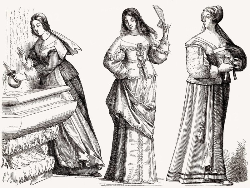 Französische Kostüme, 17. Jahrhundert