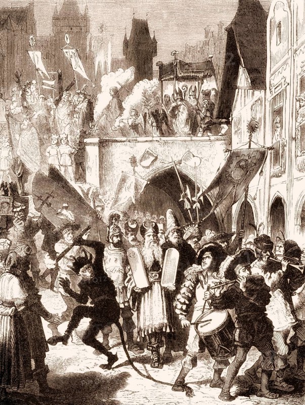 A Corpus Christi procession in the 18th century