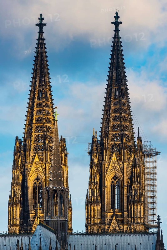Peaks of Cologne Cathedral, Cologne, North Rhine-Westphalia, Germany